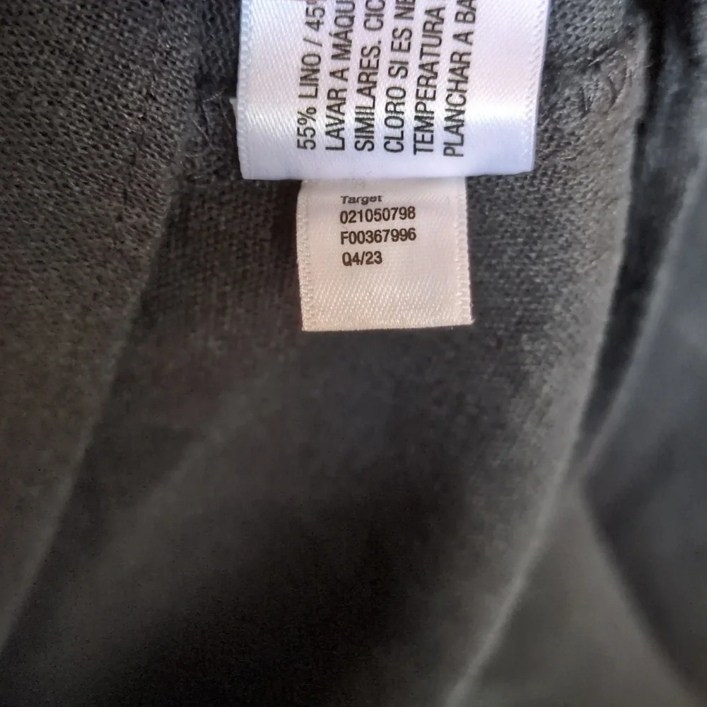 NEW Womens 4X Linen Blend Black Tie Front Summer Top Ava & Viv Short Sleeve 🌞 - Picture 10 of 10